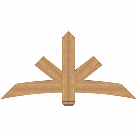 Ekena Millwork Alberta Smooth Timber Gable Bracket, Western Red Cedar, 60"W x 30"H x 5 1/2"D x 5 1/2"F, 12/12 Pitch GBW060X30X0606ALB00SWR